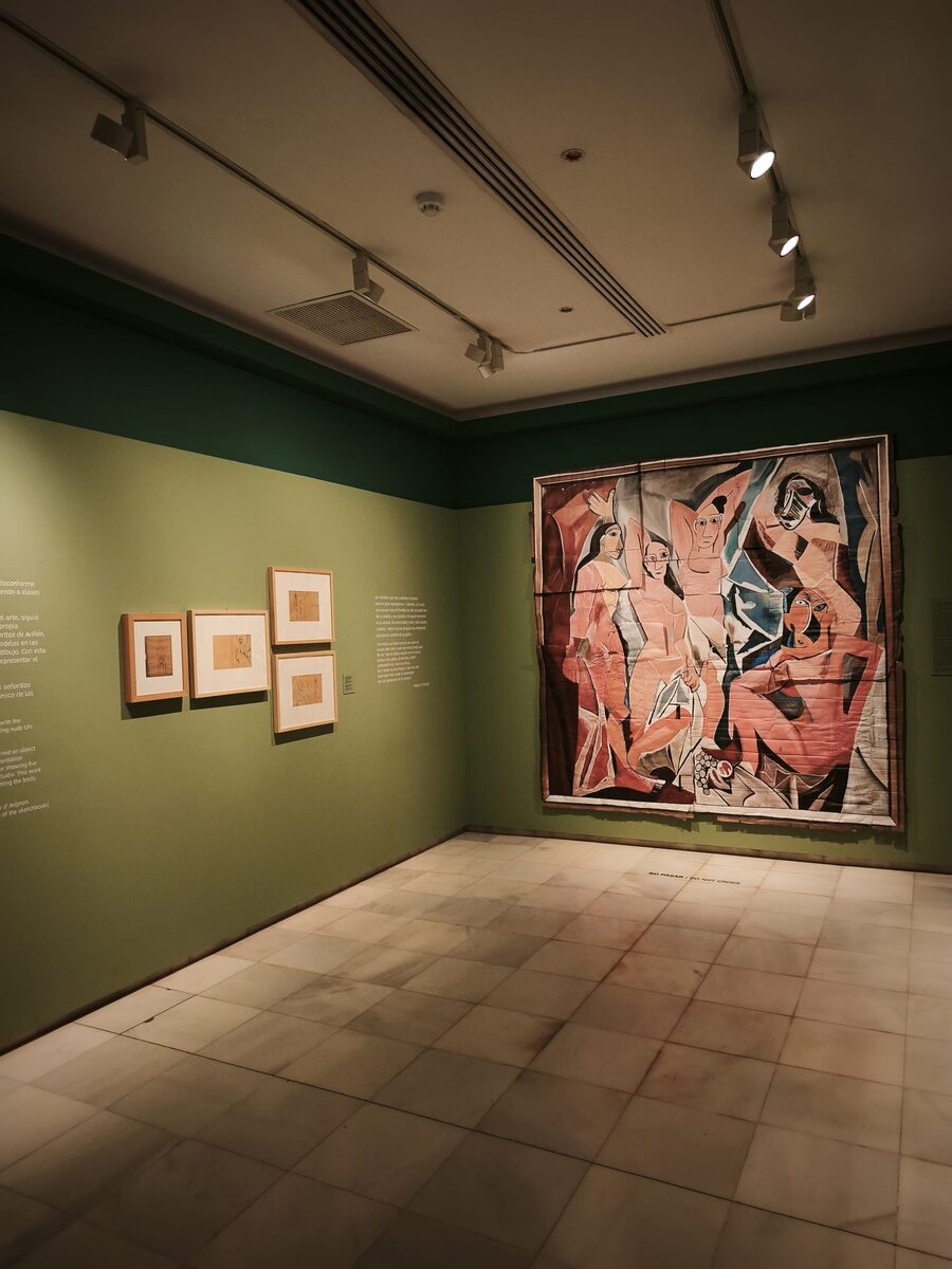 Reproducción de Las señoritas de Aviñón en la Casa Natal de Picasso